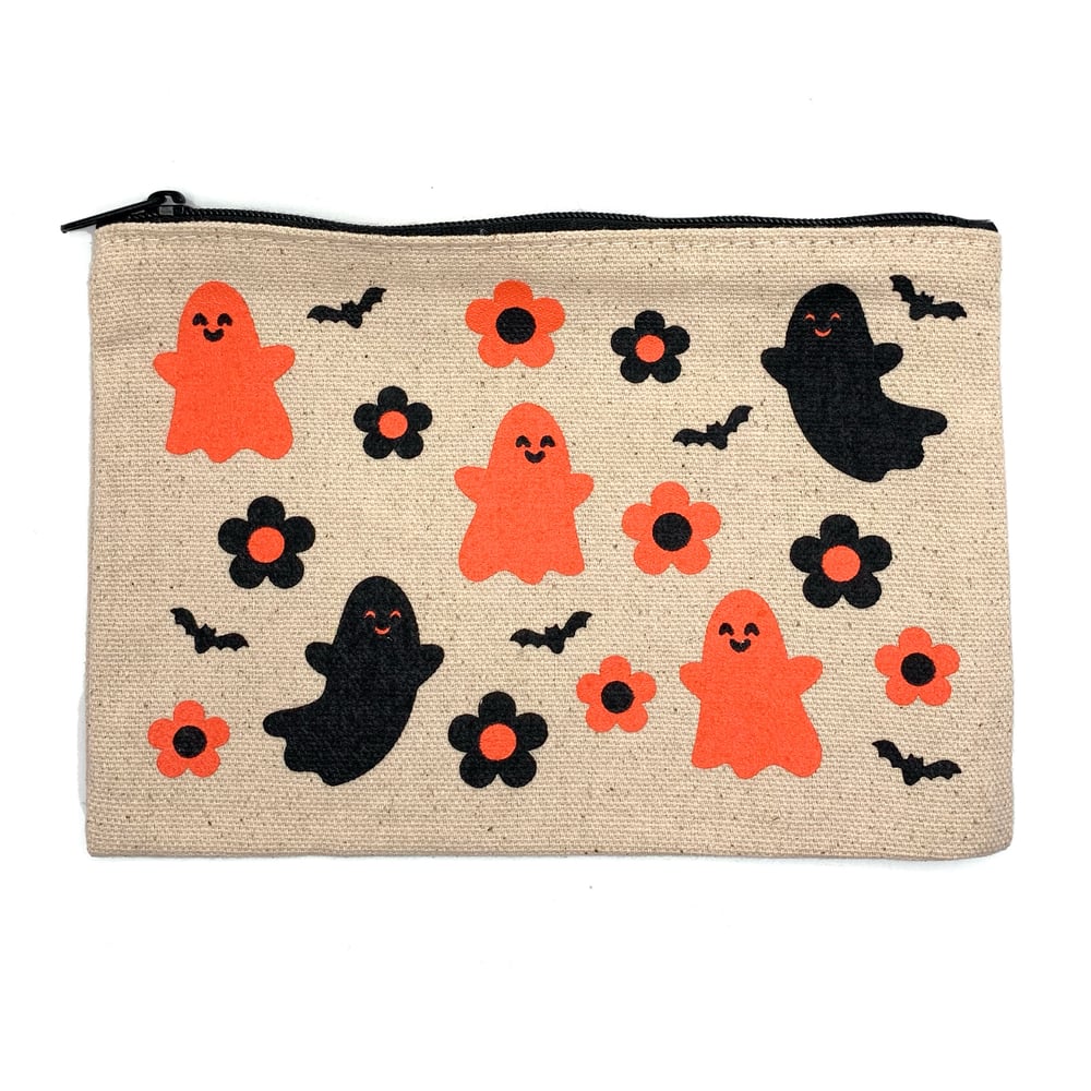 Image of Ghosties & Flowers Zipper Pouch