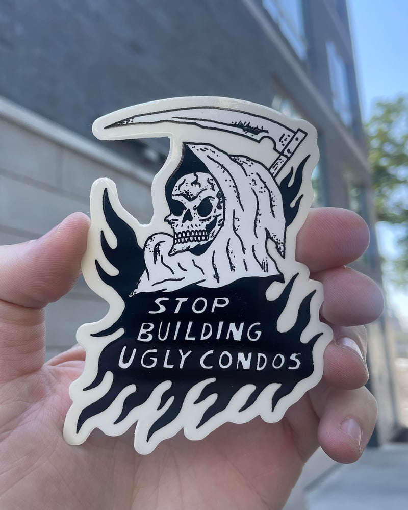 Image of UGLY CONDOS DYE CUT STICKER