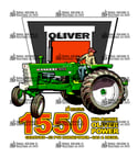 Apparel - Classic Oliver 1550 Row Crop, Wide Front - TD 35D, TD 35L