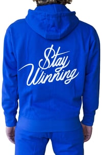 Image 2 of Stay Winning Never Losing Royal Blue/White Zip-Up Hoodie