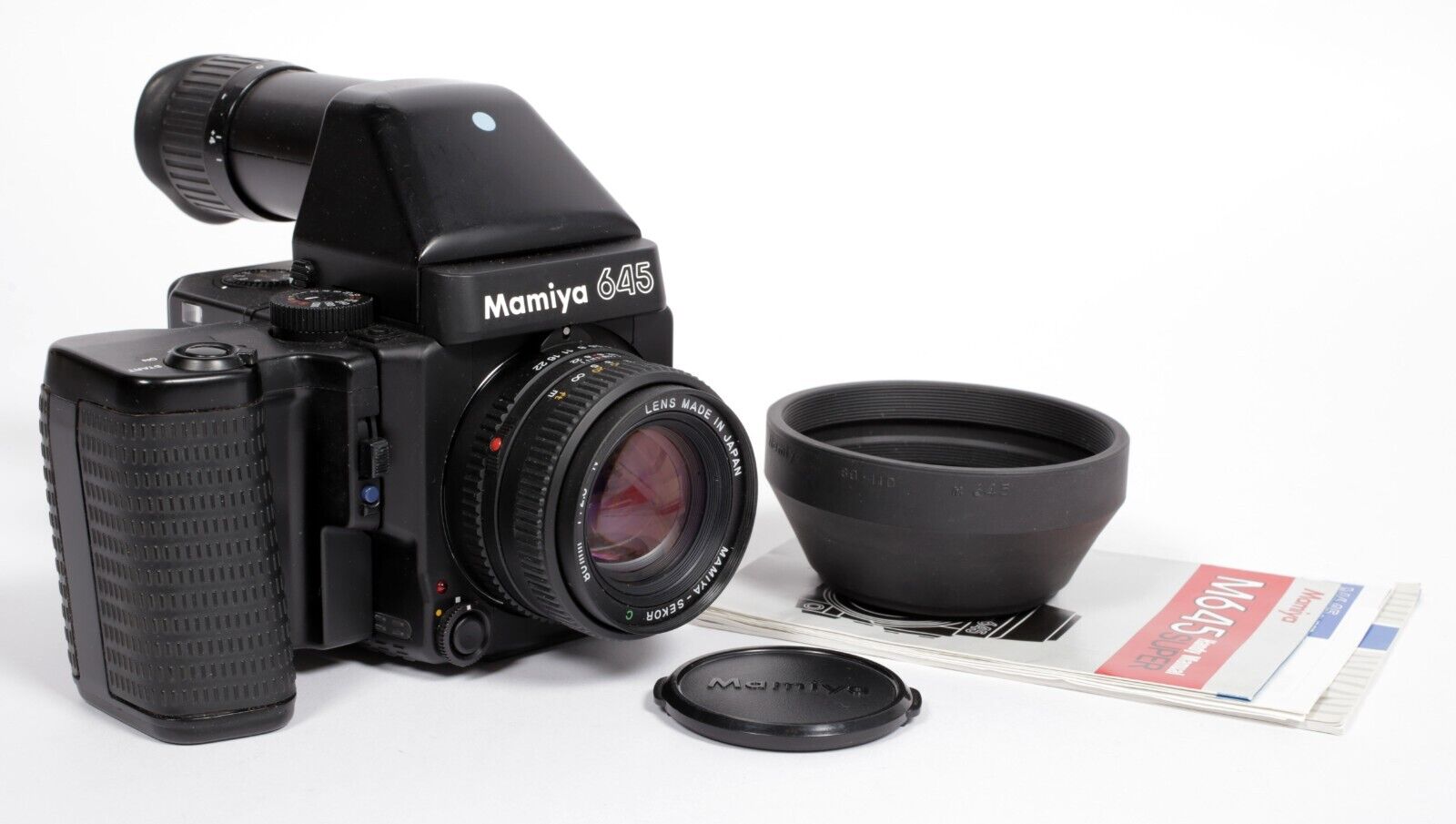 Mamiya 645 Super Medium format camera W/ AE Prism + 80mm lens + ...