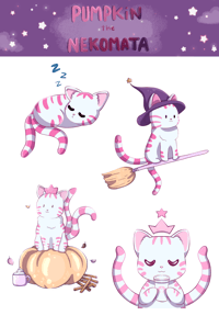 Image 2 of  Pumpkin the Nekomata stickersheet
