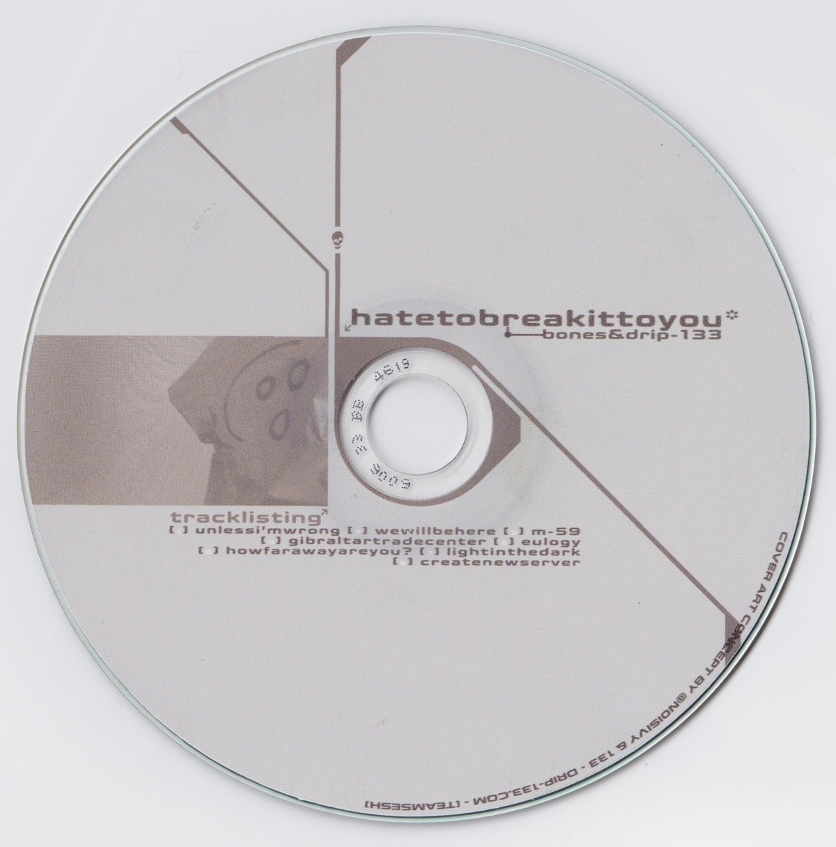 Image of bones & drip-133 - hatetobreakittoyou [CD+case]