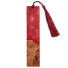 Unique Hand Made Wooden and RED Resin Bookmark with Tassel (1 Random Piece Style) 