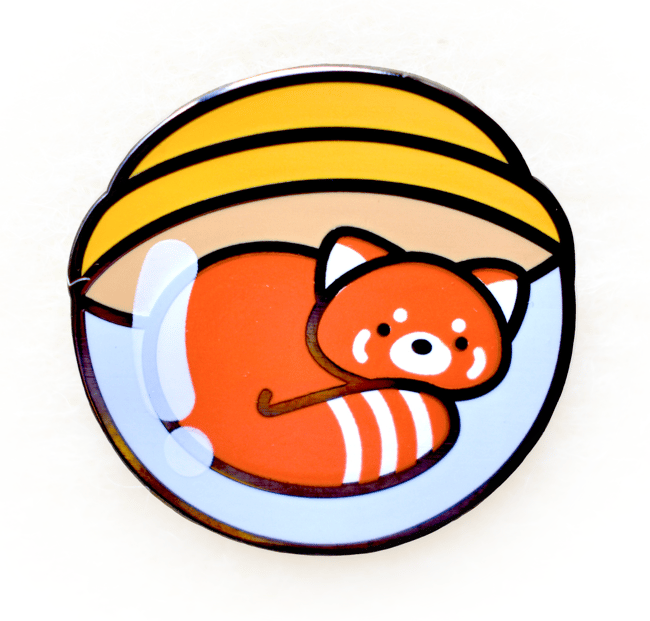 Red Panda Capsule Pin