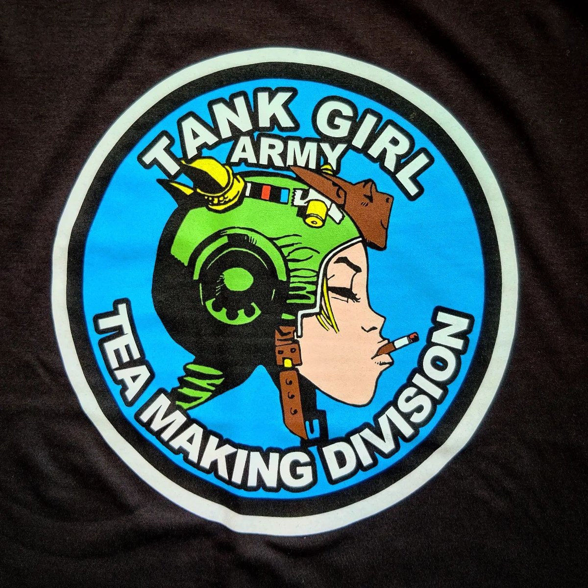 Image of Tank Girl Army - Tea Making Division Organic T-Shirt - Black