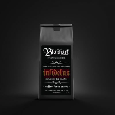 Image of BLAKHART COFFEE™ "INFIDELUS MKII" NY BOLD BLEND 12 OZ. 