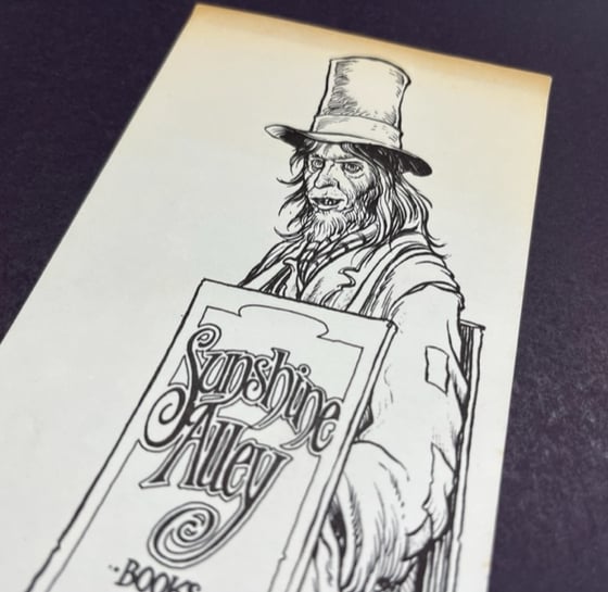 Image of Greg Irons Advertisement / Bookmark: Sunshine Alley Books - Scarce, Early 1970's.