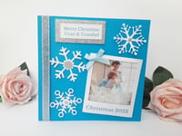 Image 1 of Personalised Christmas Shaker Card, Personalised Snowflake Christmas Card