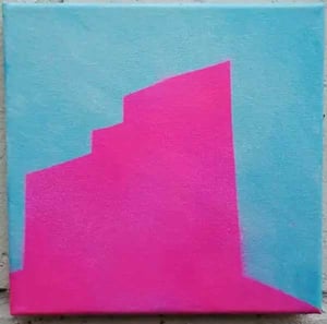 Image of Sean Worrall - “Margate Skyline No.45 (Dreamland)” – acrylic on canvas, 20cm x 20cm