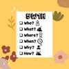 5W1H Checklist Stamp