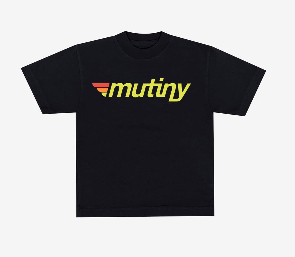 MUTINY Wing Black Short Sleeve T-Shirt - Printed at our Factory
