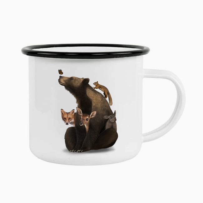 Bear Family Camping Mug 8oz