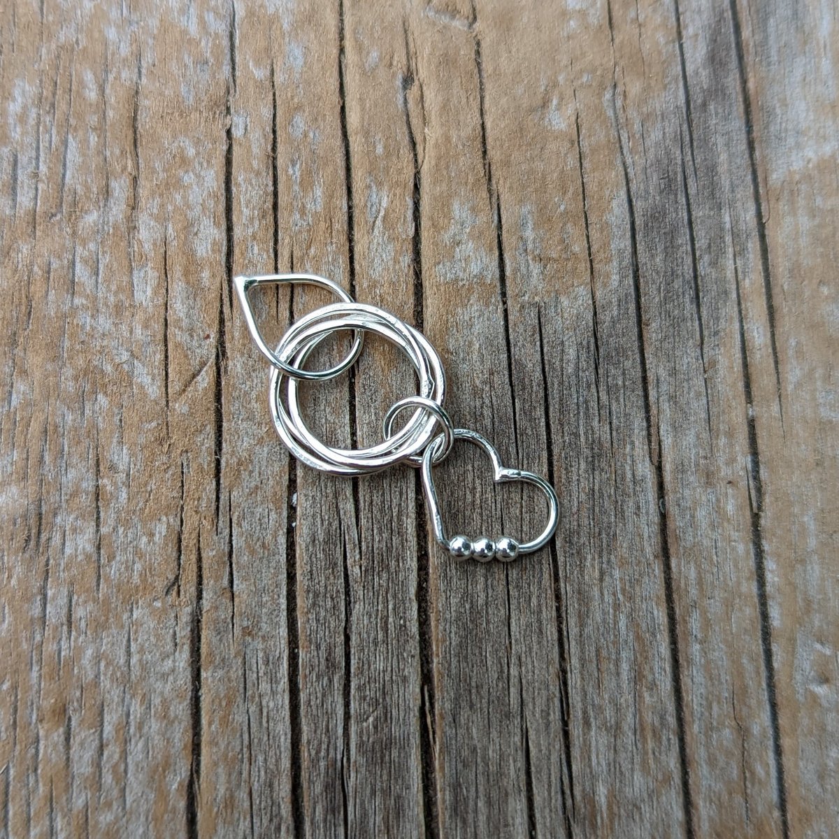 Image of Little Loveknot sterling silver pendant - made to order 