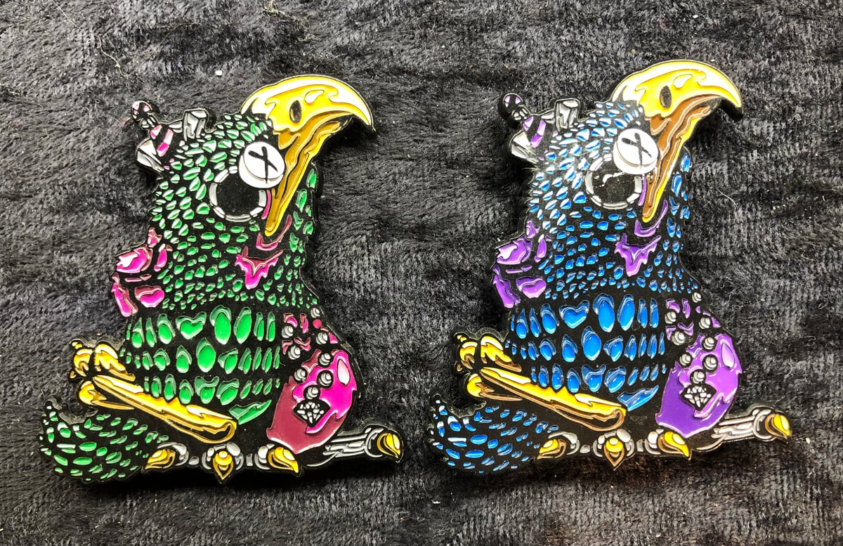 Image of pair of Tarbox bird pins