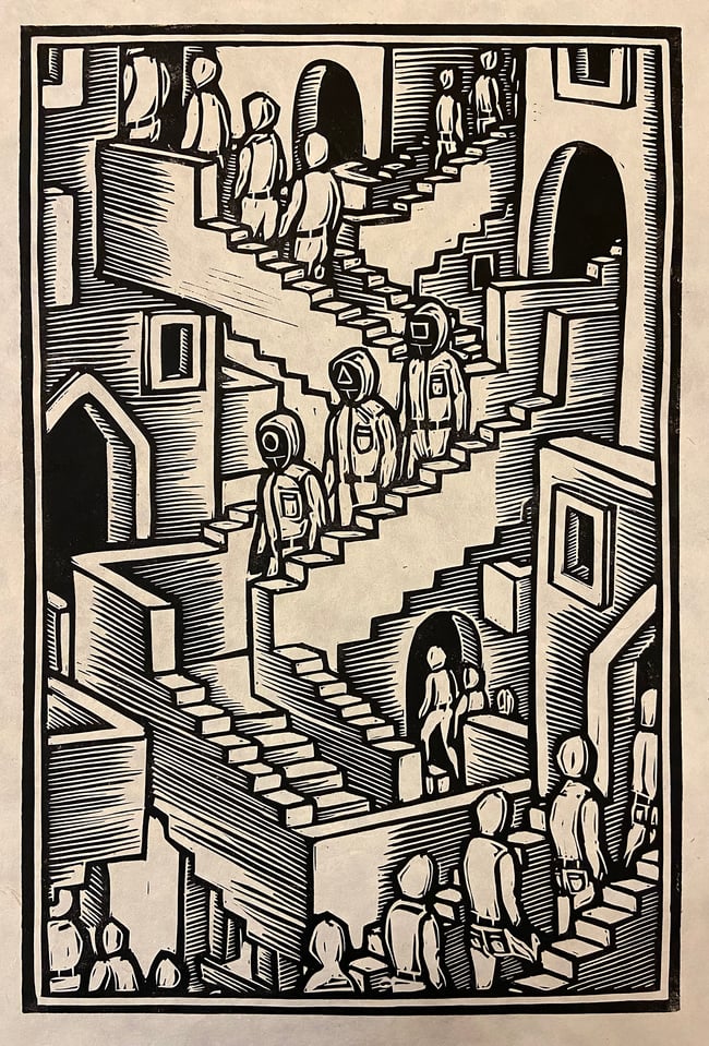 Squid Game Block print