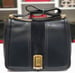 Image of Vtg. Gucci Navy Blue Leather/Suede Shoulder bag