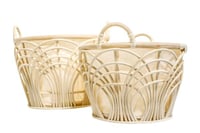 Rattan Baskets Duo