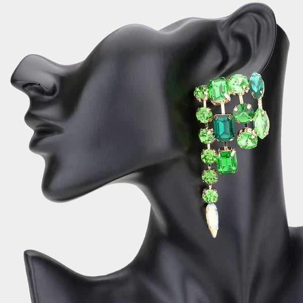 Image of Cluster Stone Earrings
