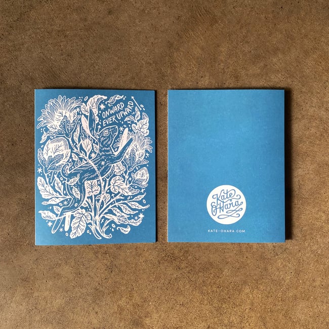 Onward Ever Upward Greeting Card