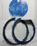 Image 2 of Tasty Raw Edge Denim Anytime Hoop Earrings