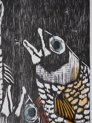 Image of Original woodcut 'Fishing 1'