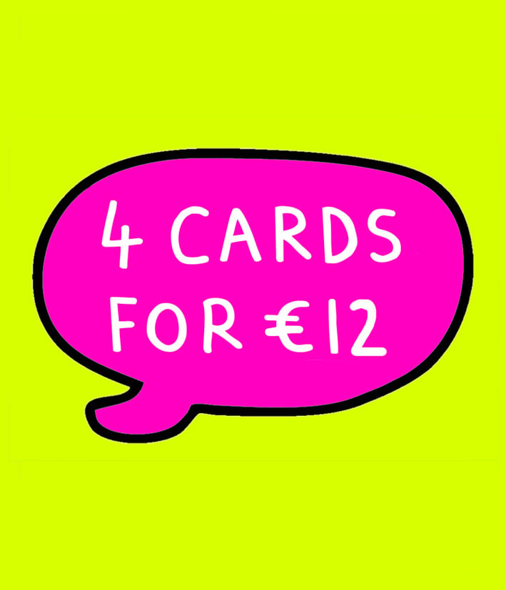 Image of 4 Cards for €12