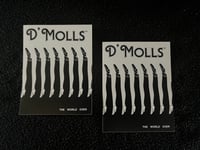 Image 1 of D'MOLLS Stickers... Vintage Black & White, 3.5" x 5" (2 Per Order)