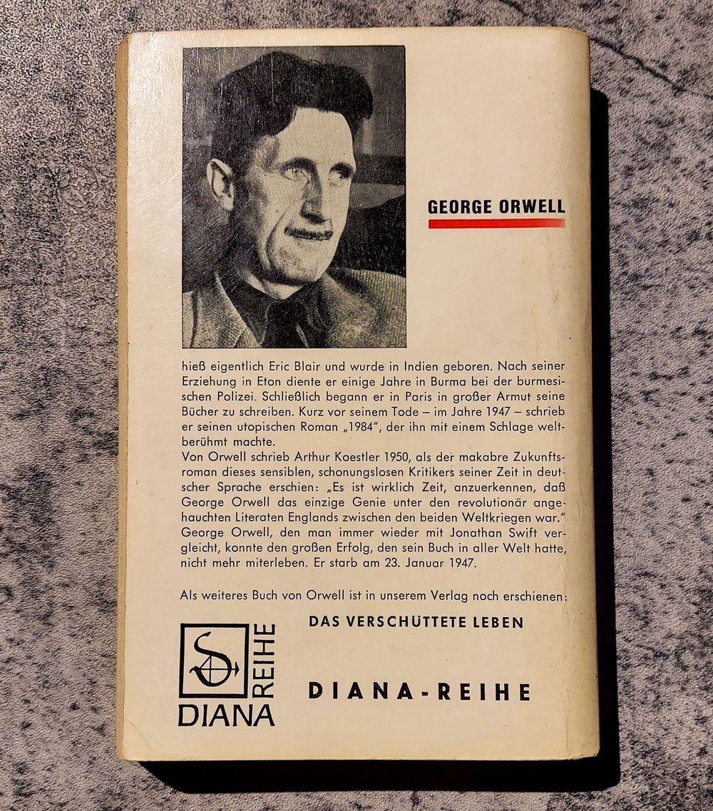 1984, by George Orwell (1964 German Printing)