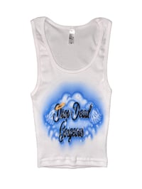 Image 1 of 'Drop Dead Gorgeous' Airbrush Ribbed Crop Tank