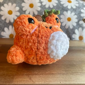 Image of Large Fluffy Pumpkin Frog, Made to Order