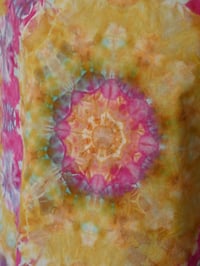 Image 2 of Floral Kaleidoscope - Ice Dyed Tie Dye bandana - Free Shipping