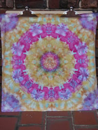 Image 5 of Floral Kaleidoscope - Ice Dyed Tie Dye bandana - Free Shipping