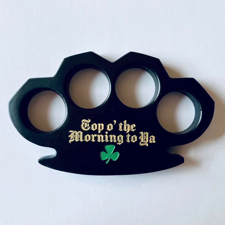 Image of Top Of The Morning To Ya ☘️ Paperweight with Leather Holster. (Pre-order)
