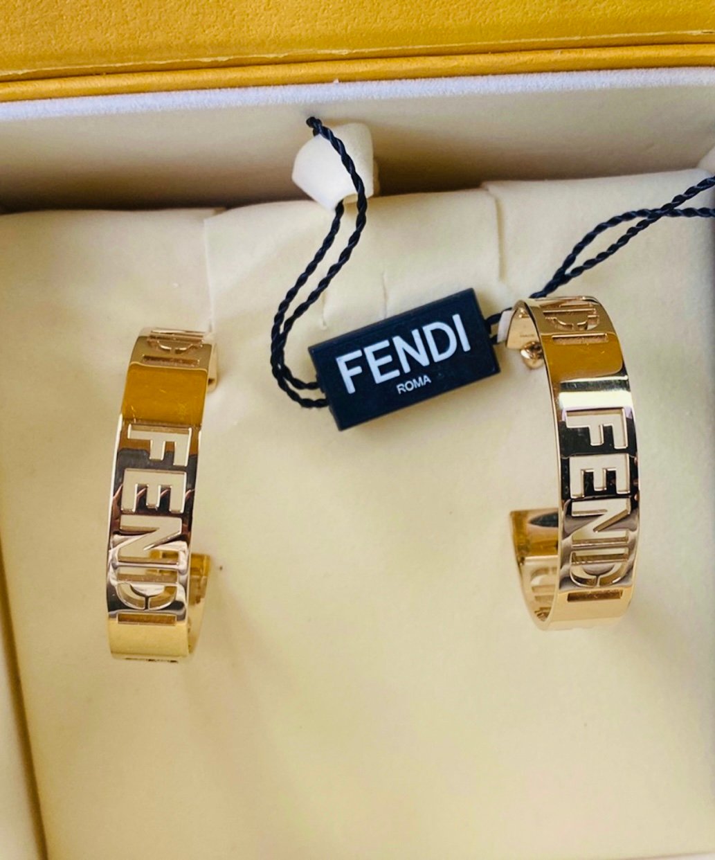 Image of Authentic Preowned F Is For Fendi Cutout Hoops