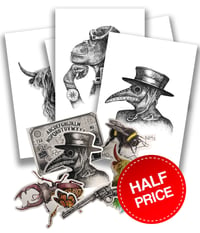Half Price Stickers and Art Cards Set