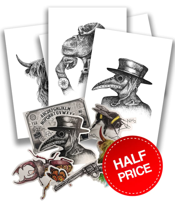 Image of Half Price Stickers and Art Cards Set