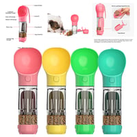 4 in 1 Multifunctional Pet Food/Water Dispenser & Poop Bag/Scooper Bottle