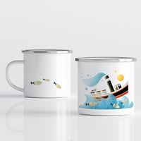 Image 1 of + NEU + Emailletasse "Gustav"