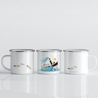 Image 2 of + NEU + Emailletasse "Gustav"