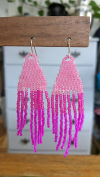 Image 5 of fluorescent beaded earrings