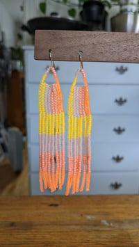 Image 2 of fluorescent beaded earrings