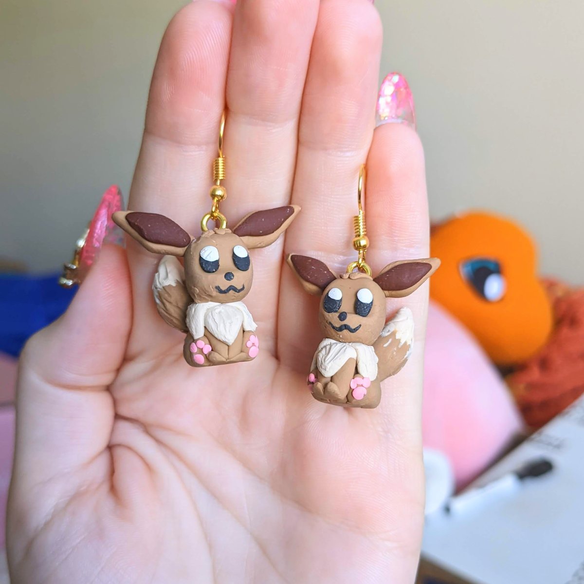 Eevee Earrings | Calicozy Art