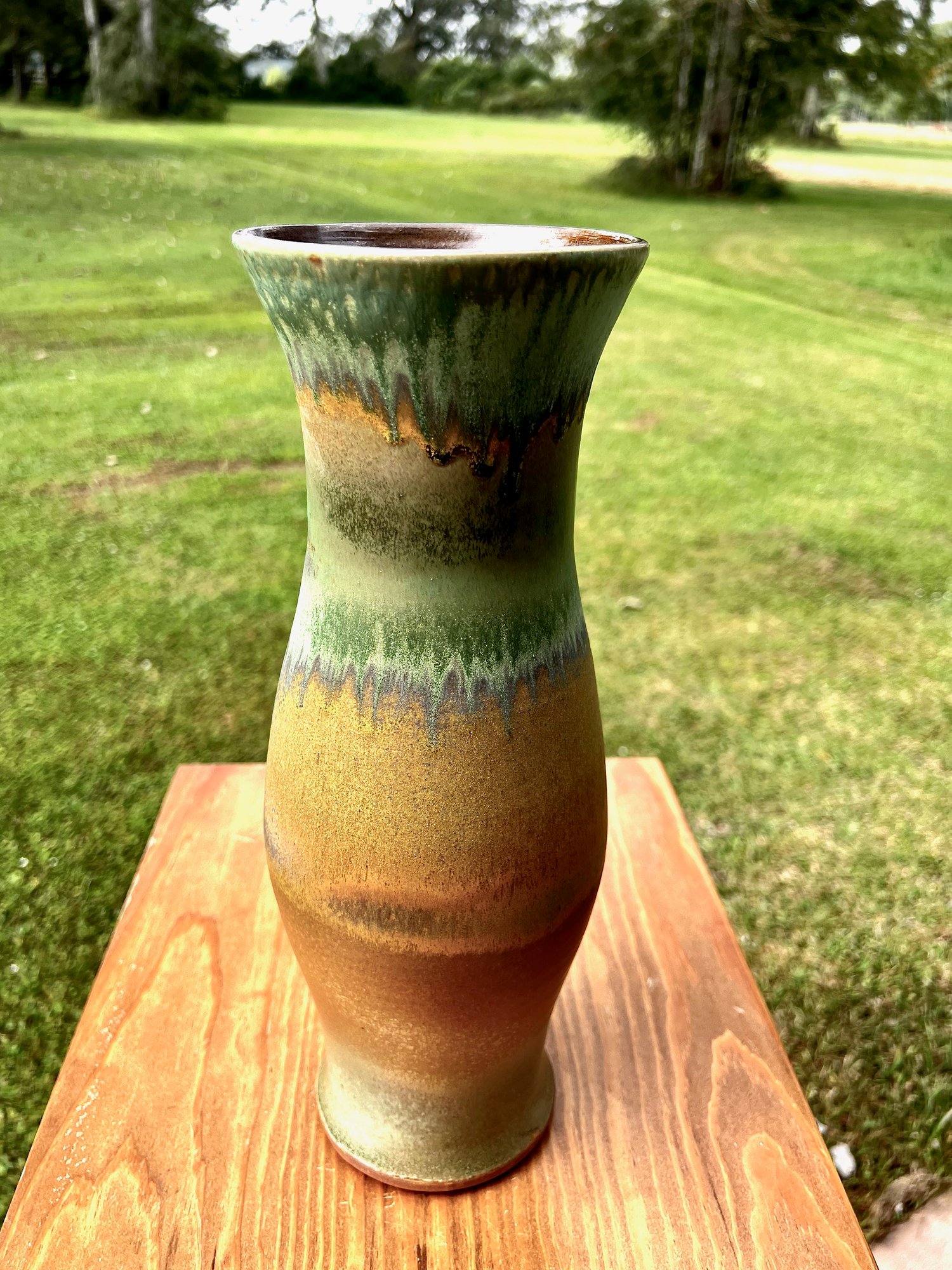 Image of Tall Vase, multiple layered glazes (SHW)