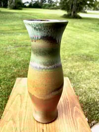 Image 4 of Tall Vase, multiple layered glazes (SHW)
