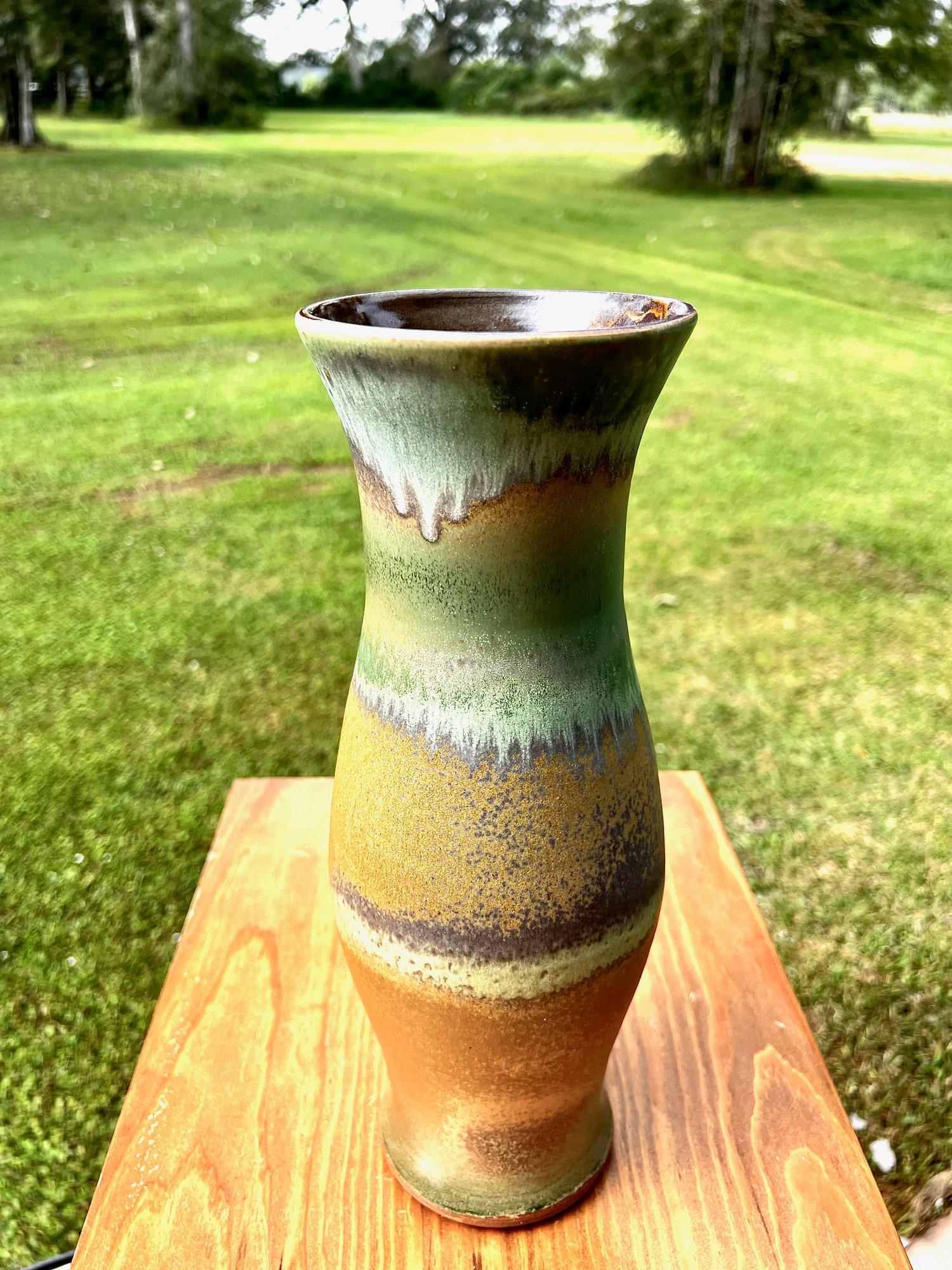 Image of Tall Vase, multiple layered glazes (SHW)