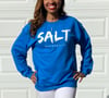 SALT - Unisex Fleece Crew Neck Top - Strike Blue/Bright White