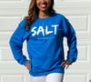 SALT -  Unisex Fleece Crew Neck Top - Strike Blue/Bright White