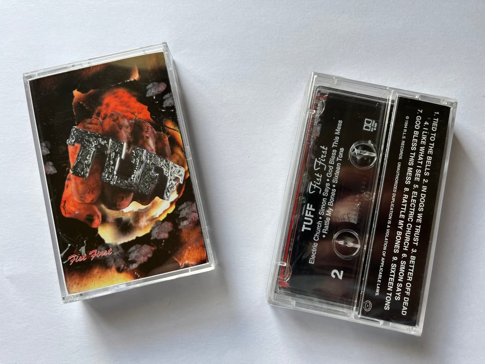 Image of TUFF "Fist First" Cassette 1994 Stevie Rachelle Sunset Strip Glam Hairbands Rock (NEW)