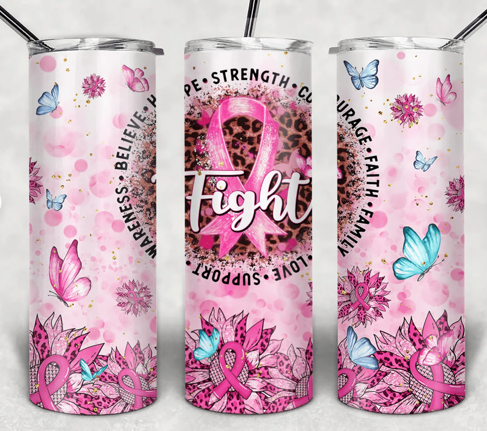 Image of " Fight Cancer" 20 oz Tumbler